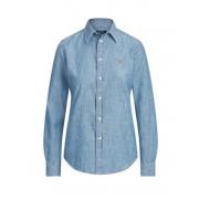 Georgia Chambray Skjorte med Brodert Logo