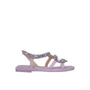 Rhinestone Snake Flat Sandal