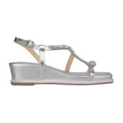 Glitter kile sandal med strass stropp