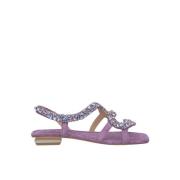 Slange Prydet Flat Sandal