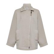 Beige Cashmere Blouson Sweater