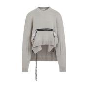 Beige Zip Pocket Jumper