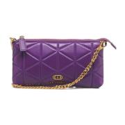 Lilla Skinn Clutch Lea