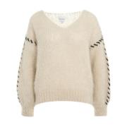 Beige Mohair Strikkegenser Aw24