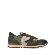 Camouflage Skinn Sneakers Brun