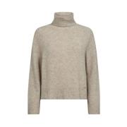 Beige Rollneck Strikkegenser