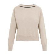 Luksuriøs Cashmere Sweater Nude Neutrals