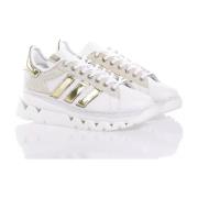 Hvite Champagne Gull Sneakers Kvinner