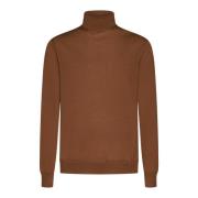 Brun Ull Rullehals Jumper