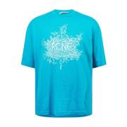 Devil Logo T-Shirt Fluo Blue