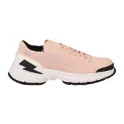 Rosa Bolt Sneakers i teknisk stoff