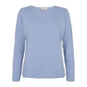 Dodo-Pu-Dottie Strikkegenser i Chambray Blue