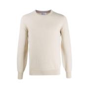 Beige Kasjmir Rund Hals Sweatshirt