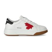 Hvit Maple Leaf Skinn Sneaker