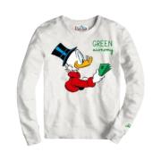 Grafisk Sweatshirt Slim Fit Grønn