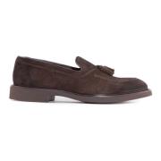 Brune Semskede Loafers med Tassels