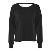 Svart Knutebluse Sweatshirt