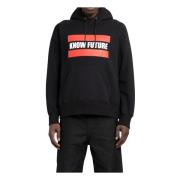 Know Future Grafisk Svart Hoodie