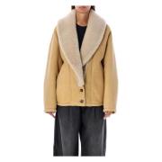 Shearlingjakke Beige Aw24