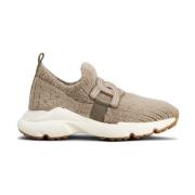 Strikket Chain-Link Sneakers Beige