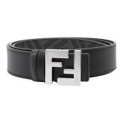 Reversible FF Squared Twin Buckle Belte