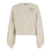 Sort Bomull Crew Neck Sweatshirt