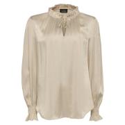 Beige Silke Lalie Bluse