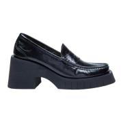 Sort Patent Skinn Loafer Mokkasin