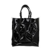 Vinyl Tote Bag med Svart Hardware