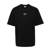 Sort Jersey Crew Neck T-skjorte