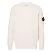 Ribbet Crewneck Lammeull Strikkeplagg