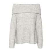 Offshoulder Pull Sweater Snow White