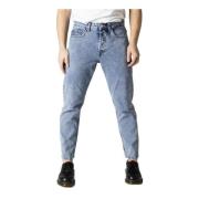 Blå Glidelås/Knappelukking Herre Jeans