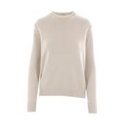 Cashmere Sweater med Monogram Broderi