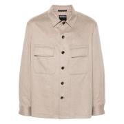 Cashmere Overshirt med knappelukking