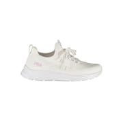 Elegant hvite Run-It-sneakers med roseutsmykning