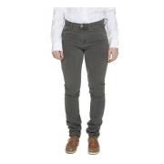 Slim-Fit Grønn Jeansbukse