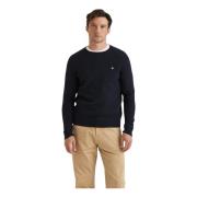 Navy Lambswool Sweater Elegant Comfort