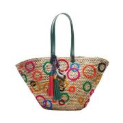 Multifarget Sirkler Straw Tote Bag