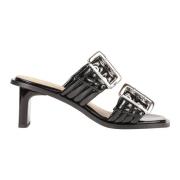 Stilig Buckle Heel Mule Sandal