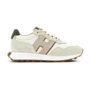 Beige Semsket Skinn Sneakers