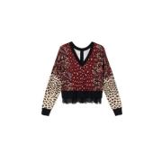 Leopard Blomster Cardigan Set