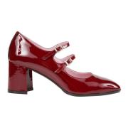 Burgundy Patent Leather Stilig Håndveske