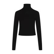 Sort Turtleneck Genser Metall Oval D