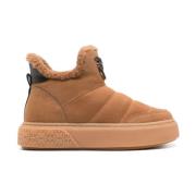 Quiltede Slip-On Støvler med Shearling Fôr