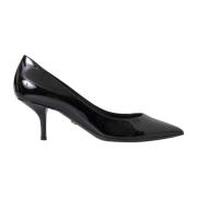 Svart Patent Skinn Stiletto Pumps