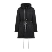 Svart Fishtail Parka Jakke