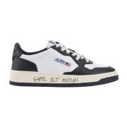 Svart Logo Side Sneakers