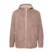 Shearling Hette Fleecejakke