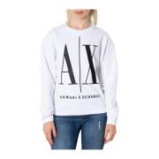 Hvit Print Sweatshirt Vår/Sommer Kvinner